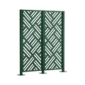 Metallsichtschutz Adda 2er Set zum Aufschrauben als 3D-Modell | Pulverbeschichtet Sonderfarbe RAL 6005 Moosgrün