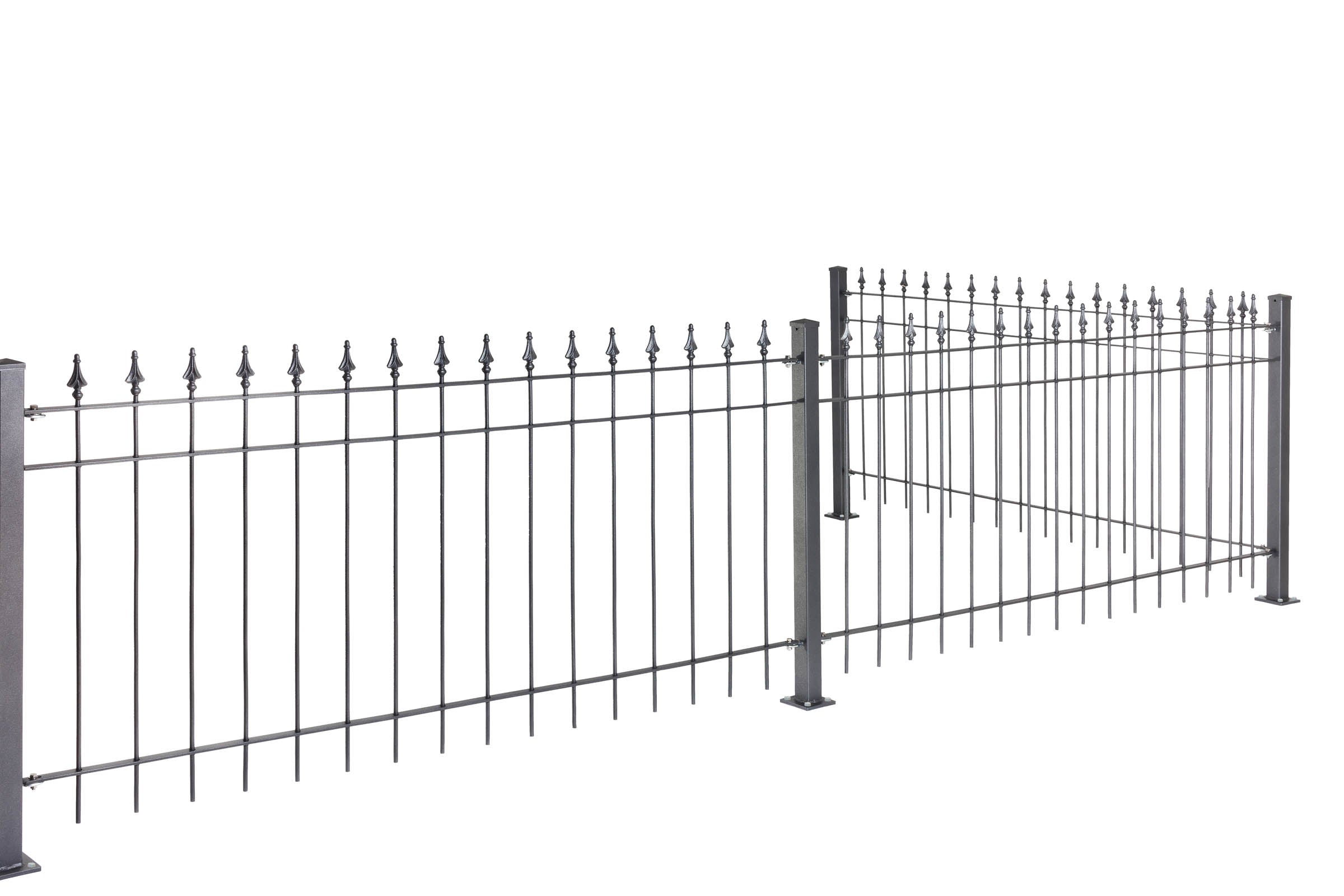 Zaun Pino in pulverbeschichtet anthrazit