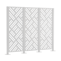 Metallsichtschutz Adda 3er Set zum Aufschrauben 3D-Modell | Pulverbeschichtet Sonderfarbe RAL 9010 Reinweiß