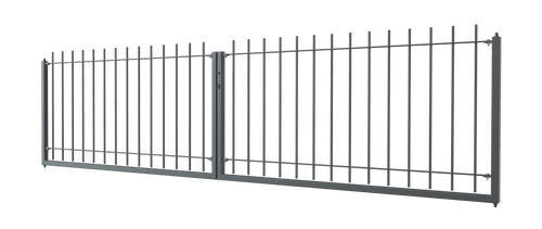 Zweiflügeliges Tor Padua als 3D Modell | Pulverbeschichtet anthrazit